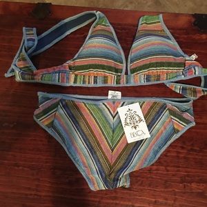 NWT Becca Striped Bikini